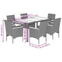 Voir la diapositive 6 : VIDAXL Ensemble a manger de jardin et coussins 7pcs beige rotin acacia