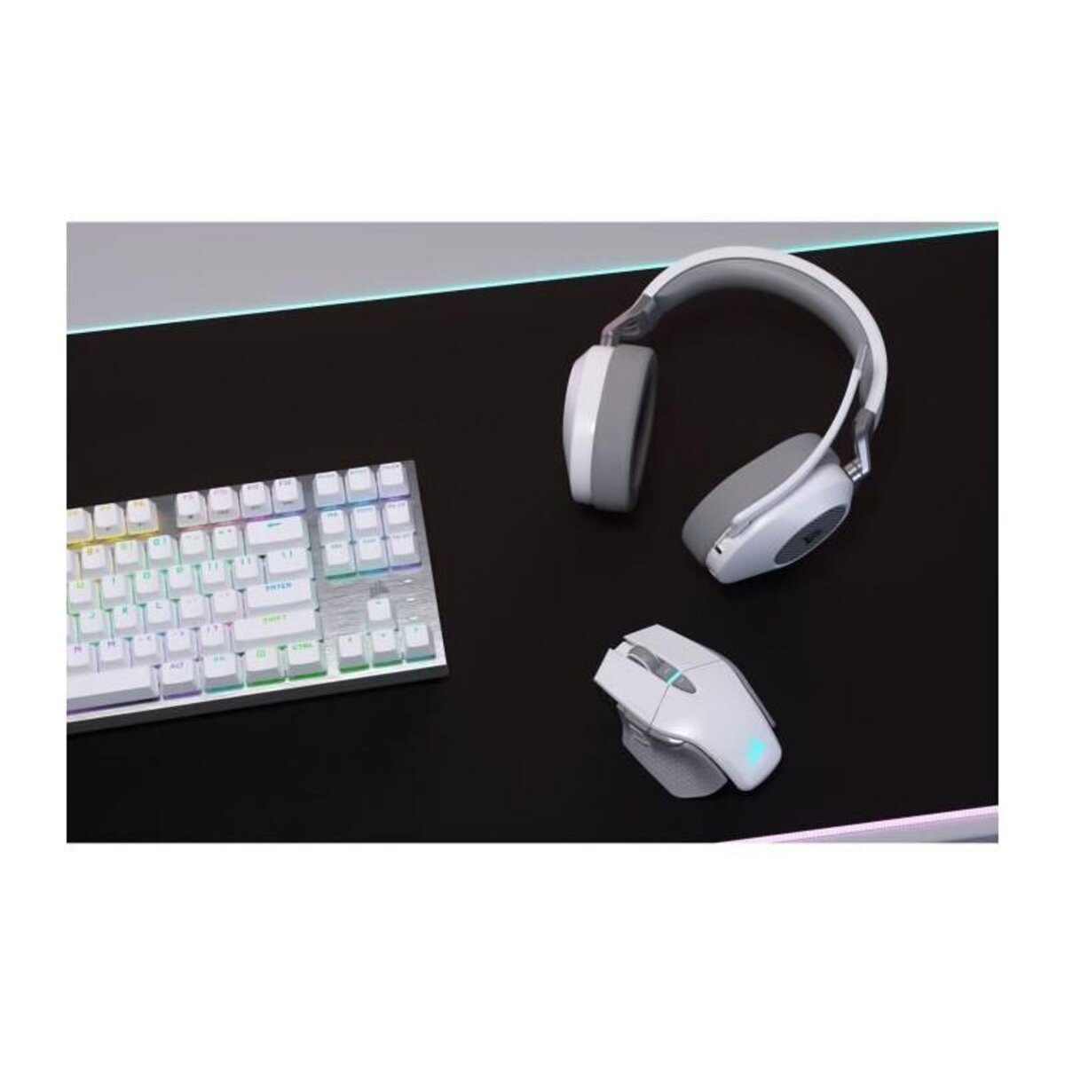 Corsair Casque gaming sans fil - CORSAIR - HS65 Wireless V2 - Blanc