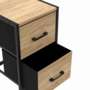 Voir la diapositive 5 : ID MARKET Lot de 2 tables de chevet UTAH 2 tiroirs