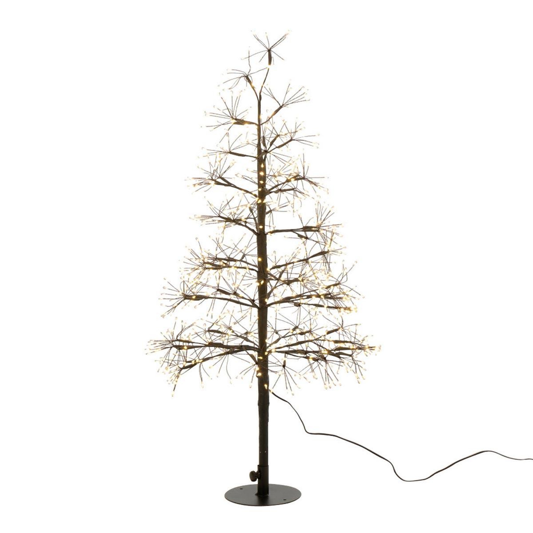 J-LINE Sapin à led en métal  grady  80cm noir