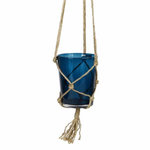Paris Prix Pot en Verre Suspendu  Chanvre  13cm Bleu Indigo