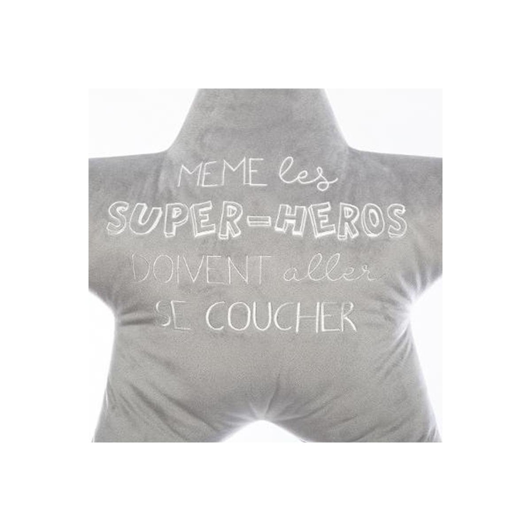 Voir la diapositive 2 : Atmosphera Kids Coussin déco enfant  maxi étoile  70cm gris