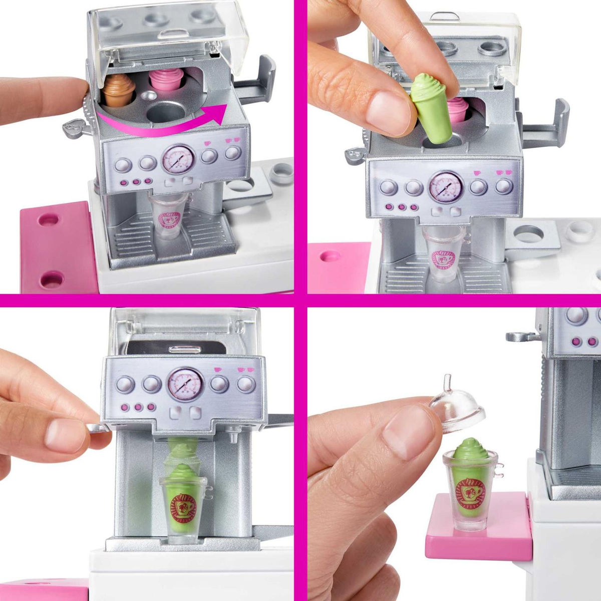 BARBIE Jeu de cuisine Barbie Coffret Pause Café rose
