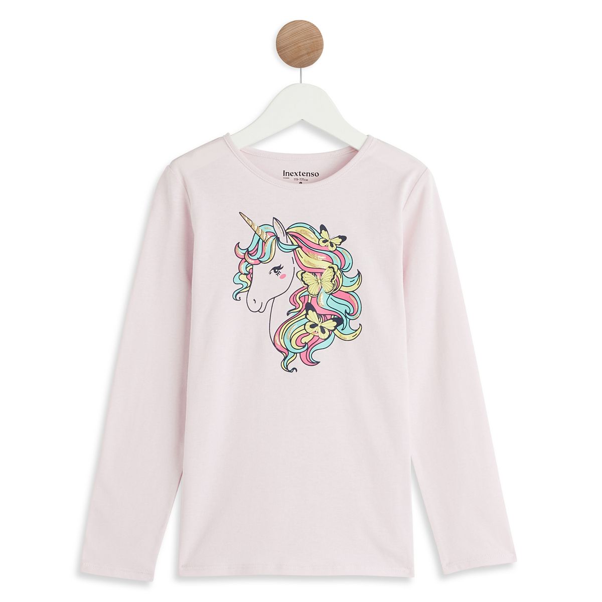 INEXTENSO T-shirt manches longues rose fille 