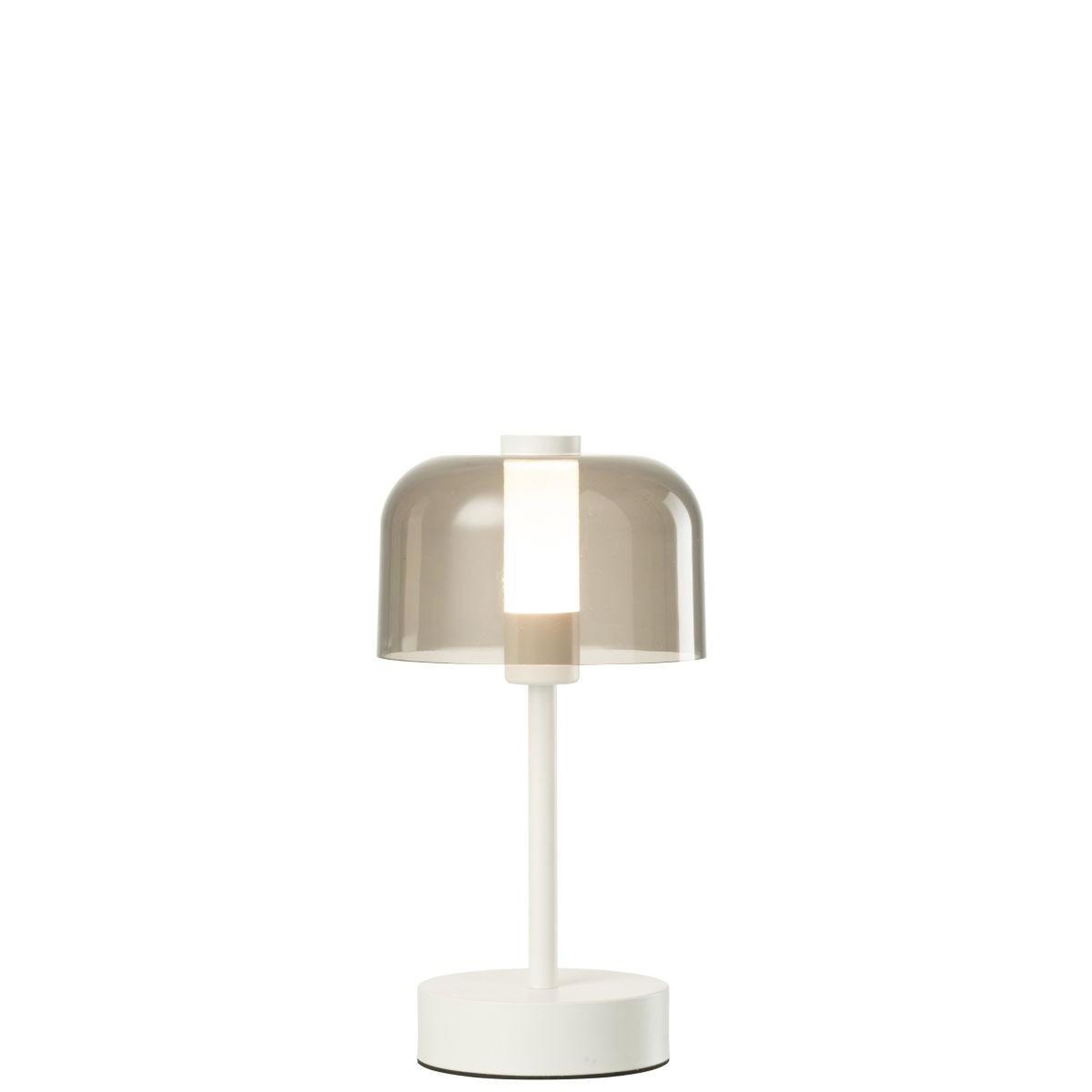 Voir la diapositive 2 : J-LINE Lampe à poser tactile à led  woa  24cm blanc