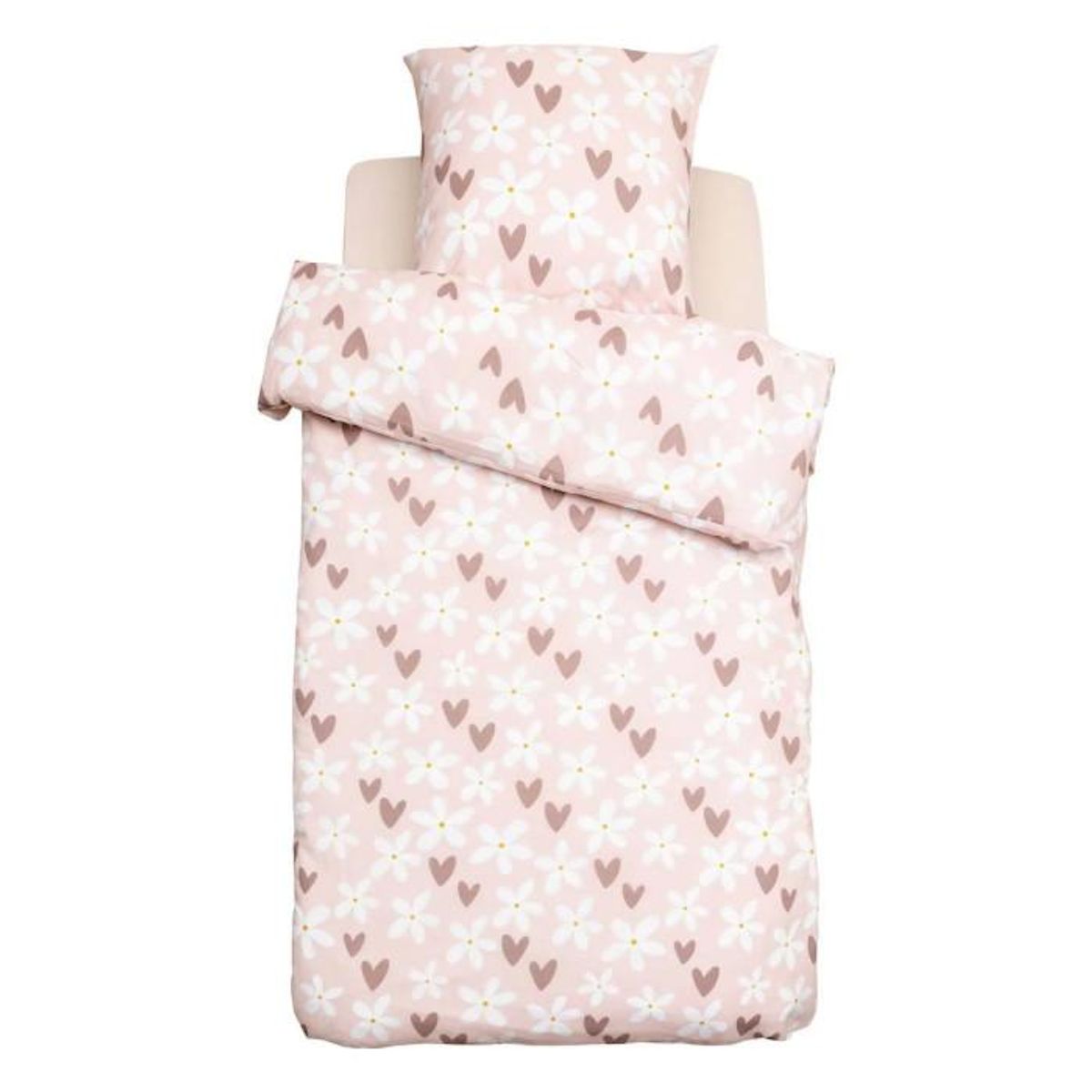 ATMOSPHERA Parure de lit enfant motifs cœurs BILLIE - 48 fils/cm² - 140 x 200 cm