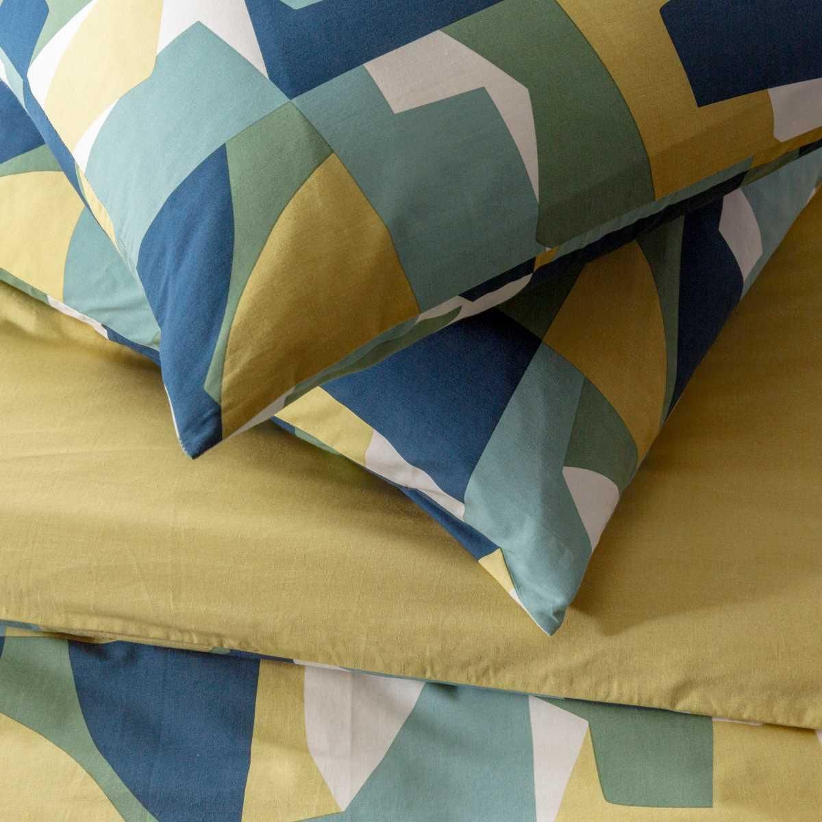 FUTURE HOME Parure de lit 2 personnes géométrique coton 57 fils