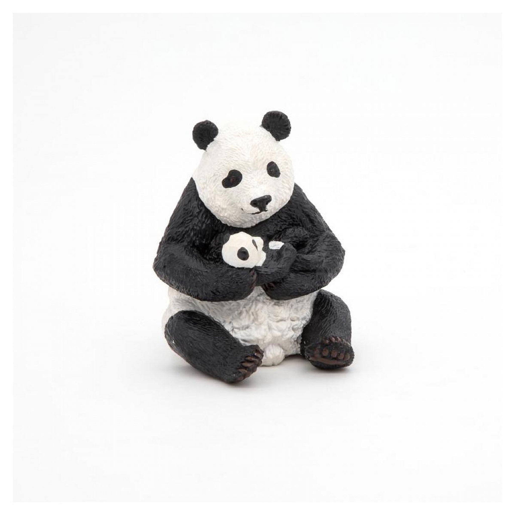 Voir la diapositive 4 : Papo Panda assis et son bébé  figurine