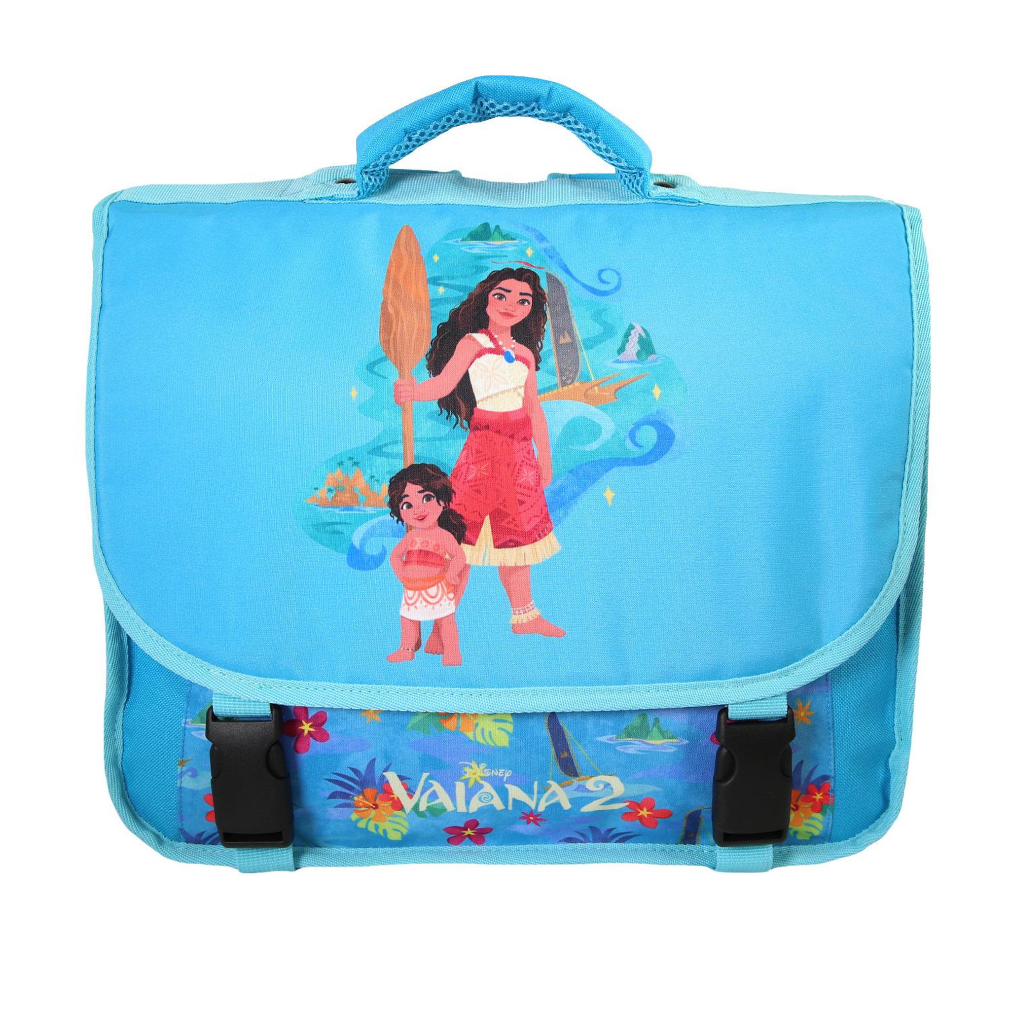 Bagtrotter Cartable Scolaire Primaire 38cm Vaiana Disney Bleu  2 Compartiments Bagtrotter