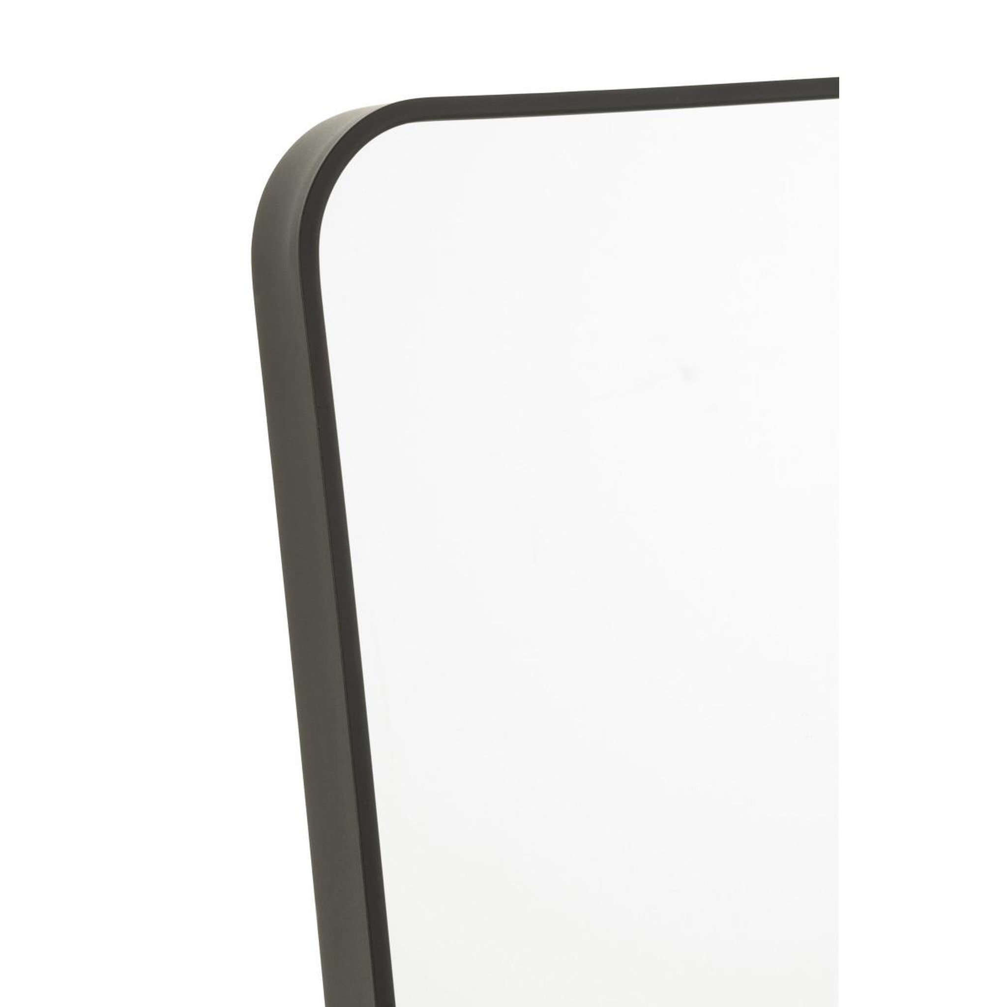 Voir la diapositive 4 : J-LINE Miroir sur Pied Rectangle  Lazaro  150cm Noir