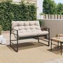 Voir la diapositive 3 : VIDAXL Banc de jardin avec coussin taupe 113 cm acier