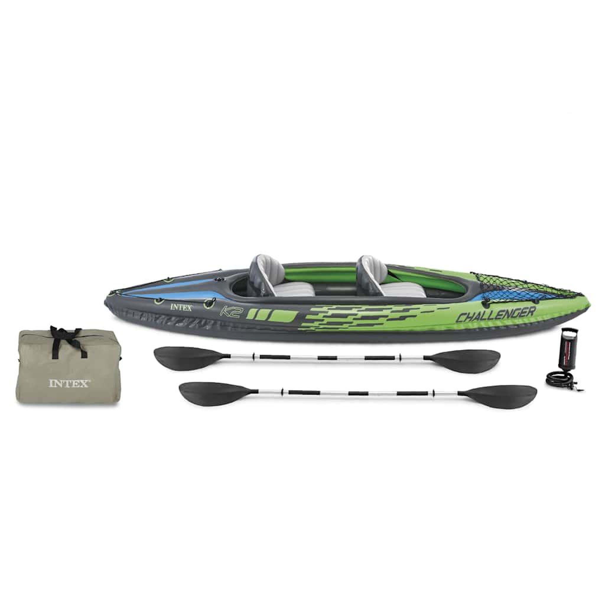 Voir la diapositive 2 : INTEX Kayak 2 Personnes  Challenger  351cm Vert & Bleu