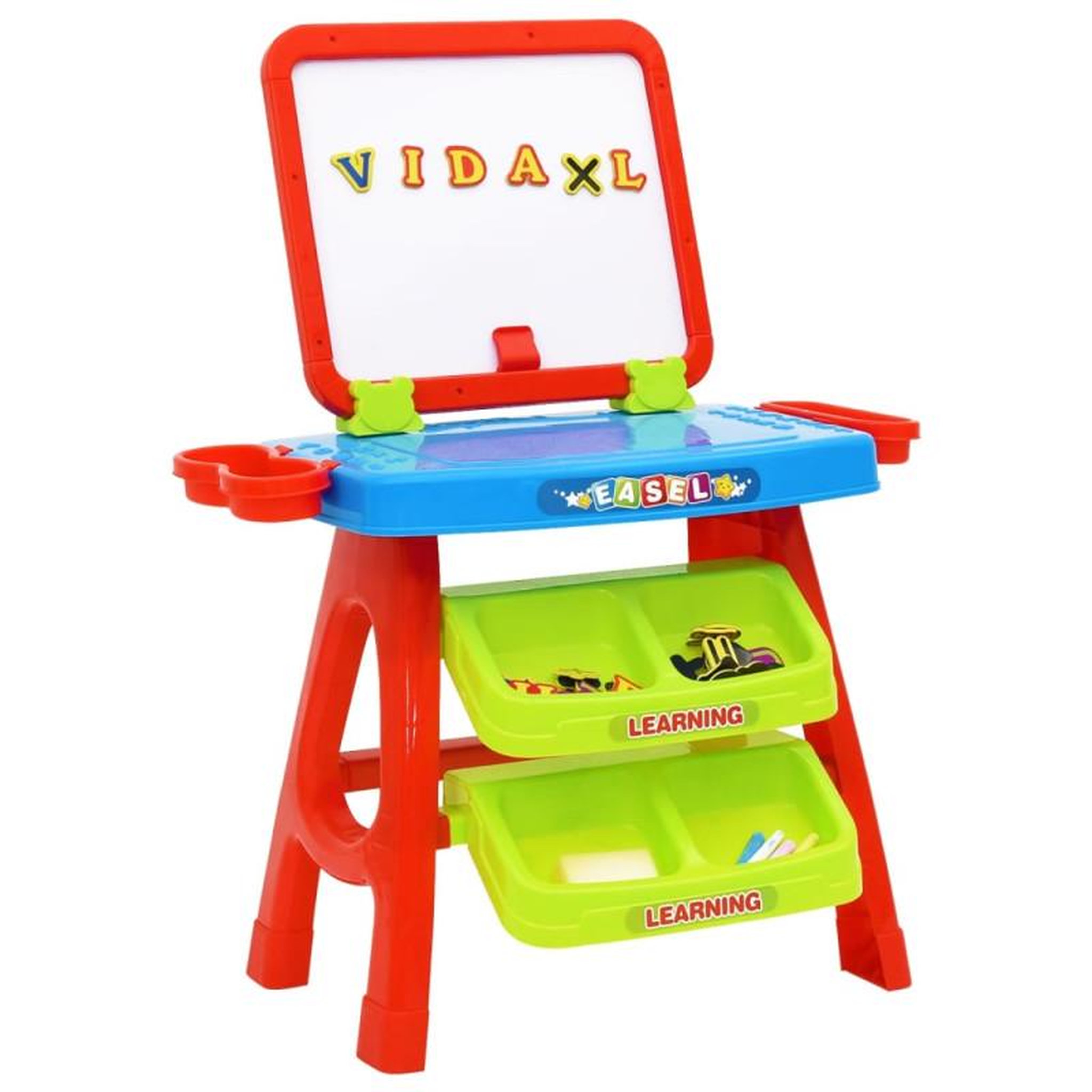 Voir la diapositive 1 : VIDAXL Ensemble 3 en 1 de chevalet et bureau d apprentissage enfant