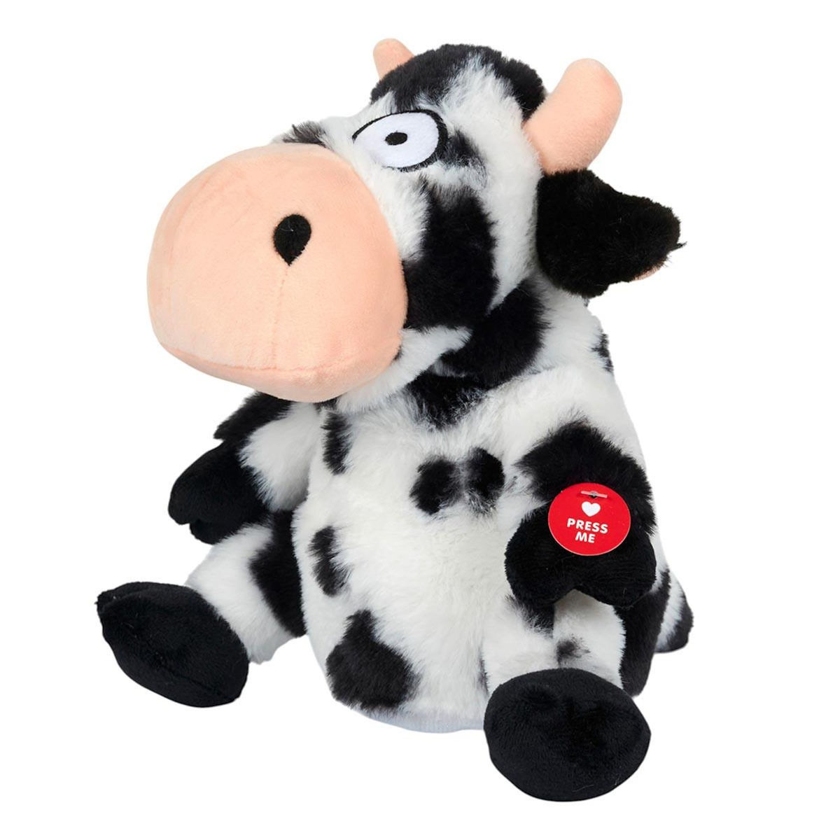 Paris Prix Peluche Animée Vache  Folle  19cm Noir