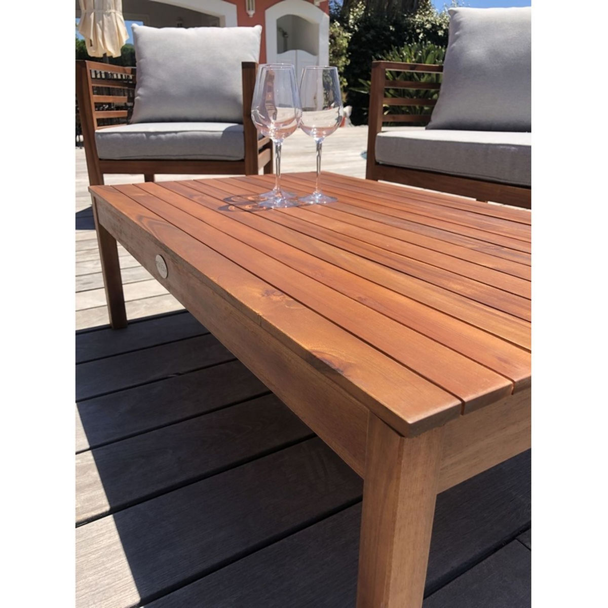 Givex Salon bas de jardin - 4 places - Bois - COPENHAGUE