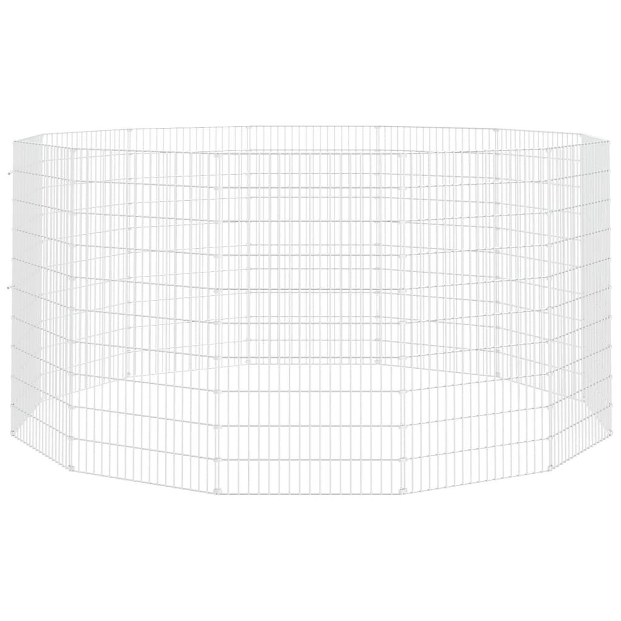 Voir la diapositive 3 : VIDAXL Enclos d'animaux en liberte 12 panneaux 54x100 cm fer galvanise
