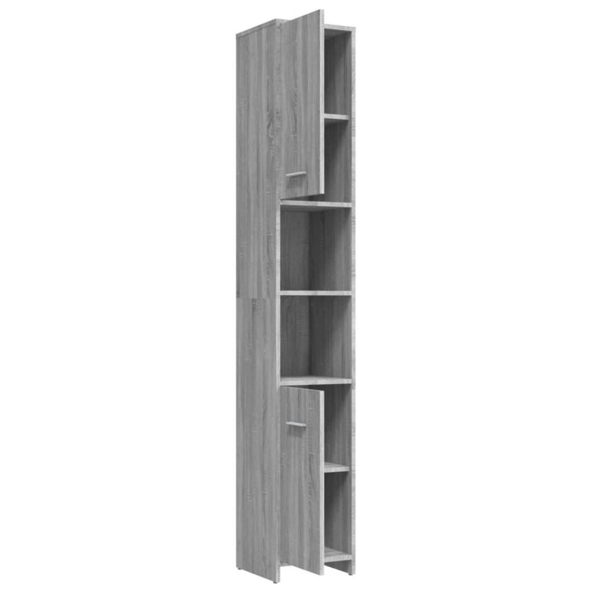 VIDAXL Armoire de bain Sonoma gris 30x30x183,5 cm Bois d'ingenierie