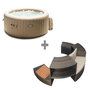 Voir la diapositive 2 : INTEX Pack spa gonflable Intex PureSpa Sahara rond Bulles 6 places + Ensemble mobilier