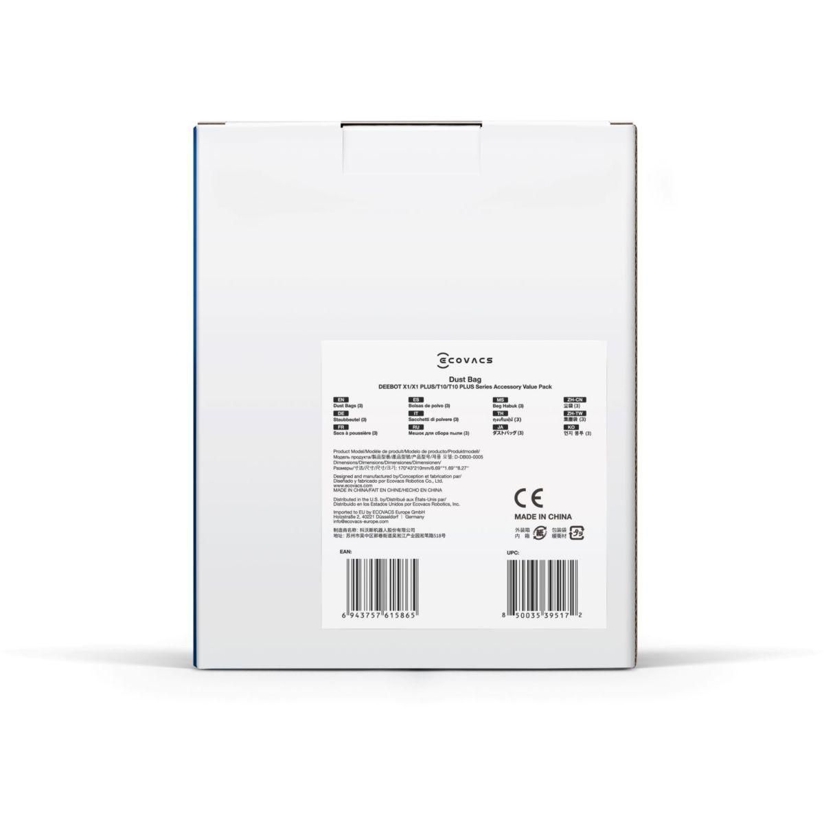 ECOVACS Kit accessoires pour X1 Omni, X1 Turbo, X1 Plus, T10, T10 Plus, T10 Turbo