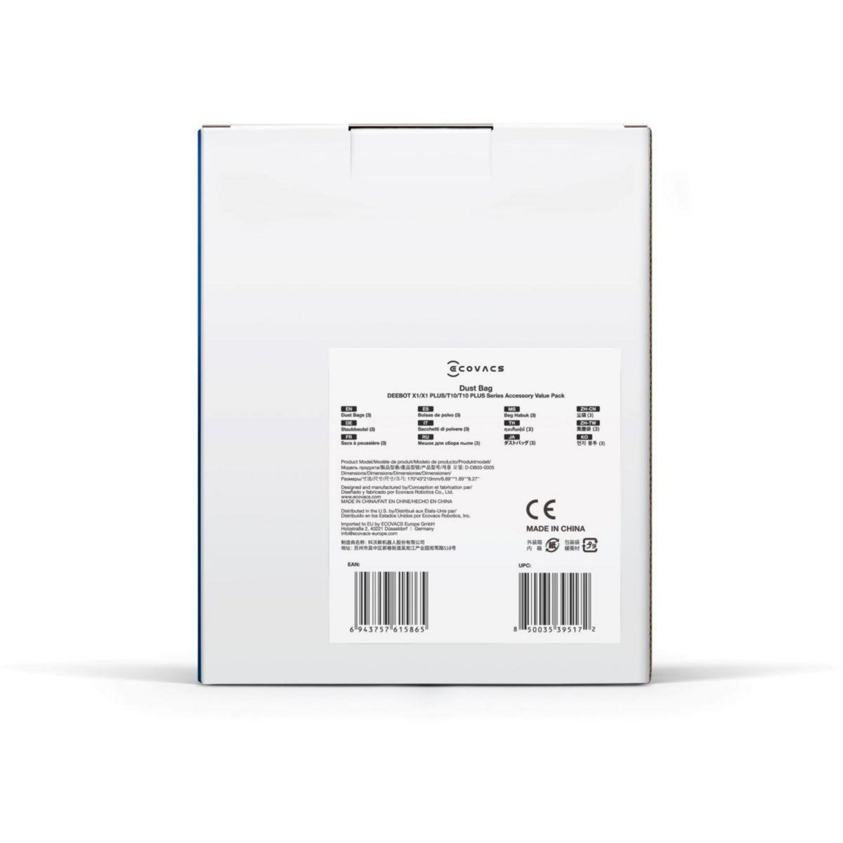 ECOVACS Kit accessoires pour X1 Omni, X1 Turbo, X1 Plus, T10, T10 Plus, T10 Turbo