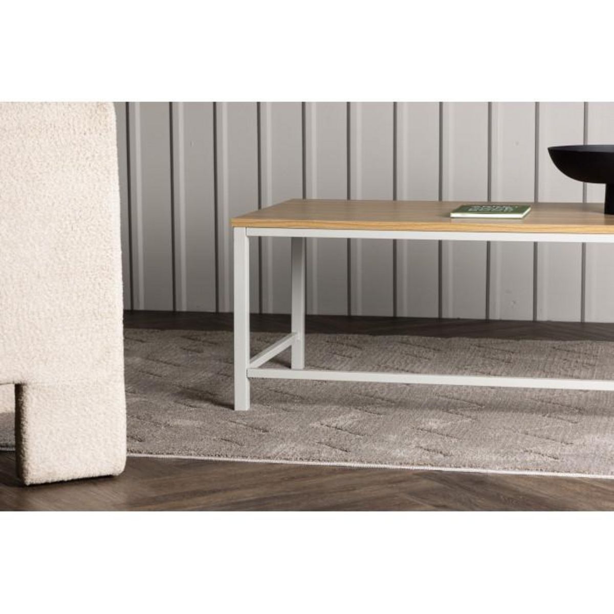 Paris Prix Table Basse Design  Rise  120cm Naturel & Grège