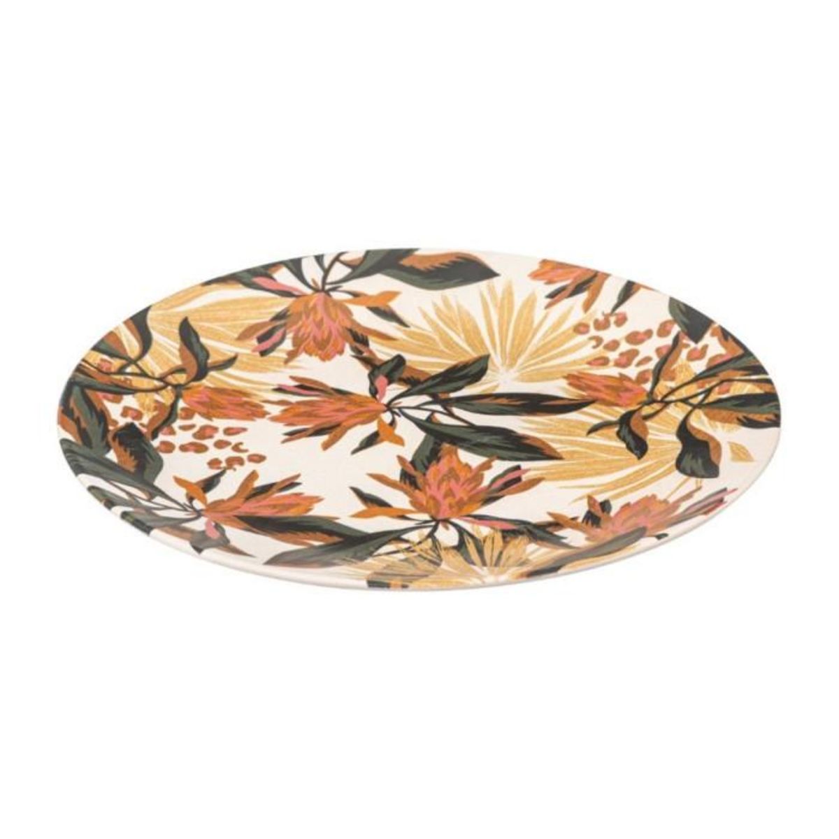 SECRET DE GOURMET Lot de 6 Assiettes Plates  Tropical Boudoir  25cm Multicolore