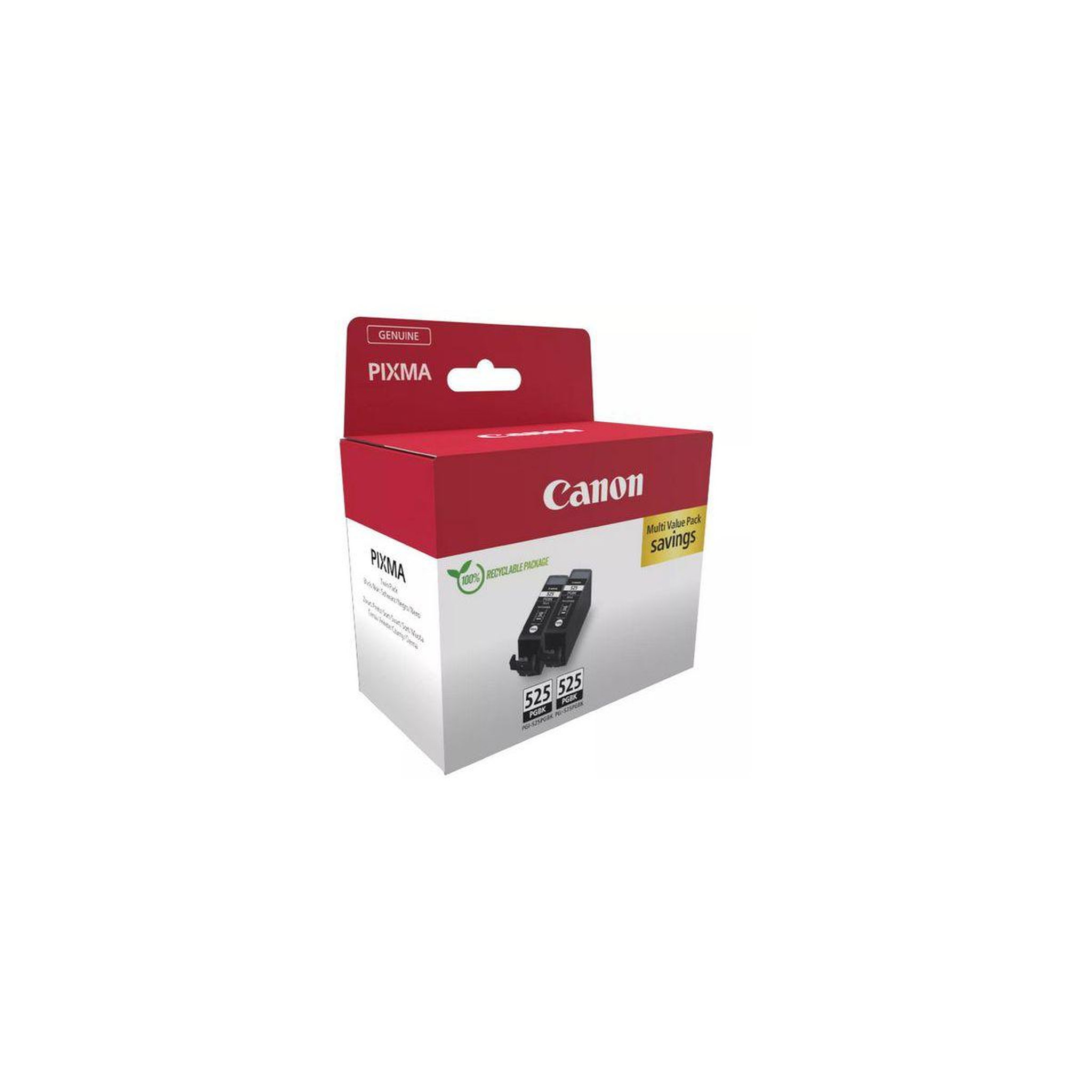 Voir la diapositive 2 : Canon Cartouche d'encre pack de 2 originales pgi-525 noires pigmentées - 4529b002