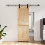 VIDAXL Porte coulissante et kit de quincaillerie 70x210 cm pin massif