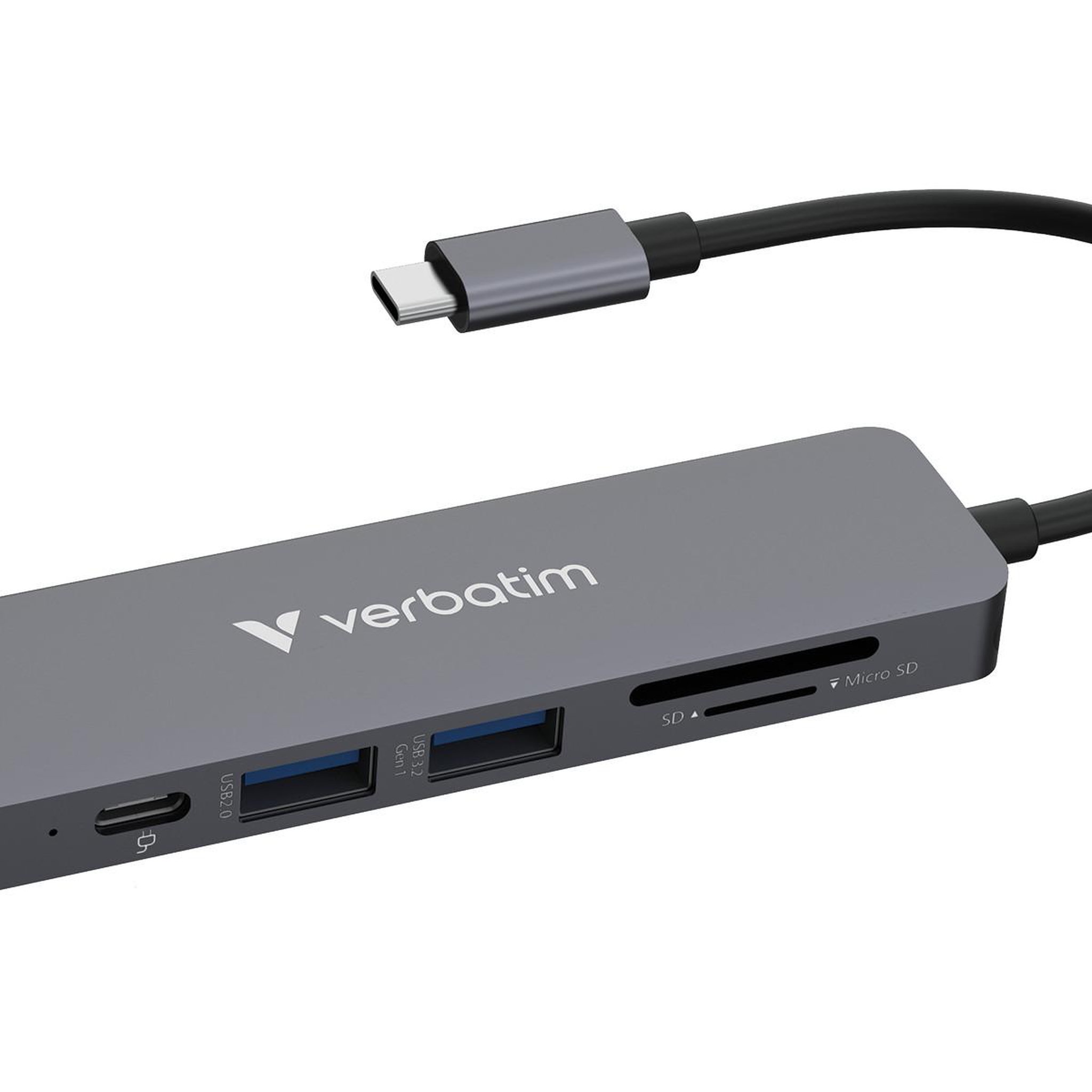 Verbatim Verbatim 32156 hub & concentrateur USB 3.2 Gen 1 (3.1 Gen 1) Type-C 5000 Mbit/s Gris