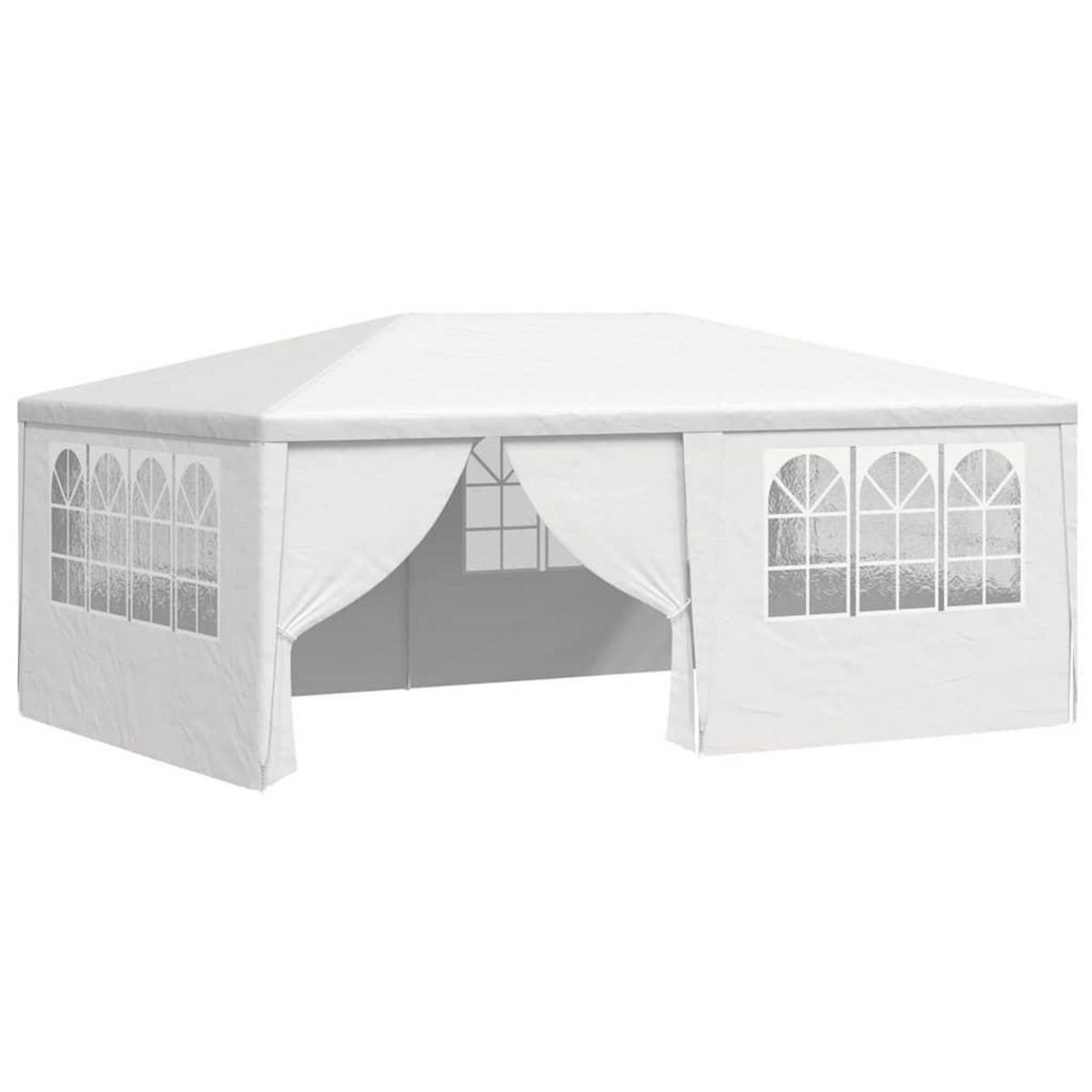 VIDAXL Tente de reception et parois laterales 4x6 m Blanc 90 g/m^2