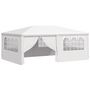 Voir la diapositive 2 : VIDAXL Tente de reception et parois laterales 4x6 m Blanc 90 g/m^2