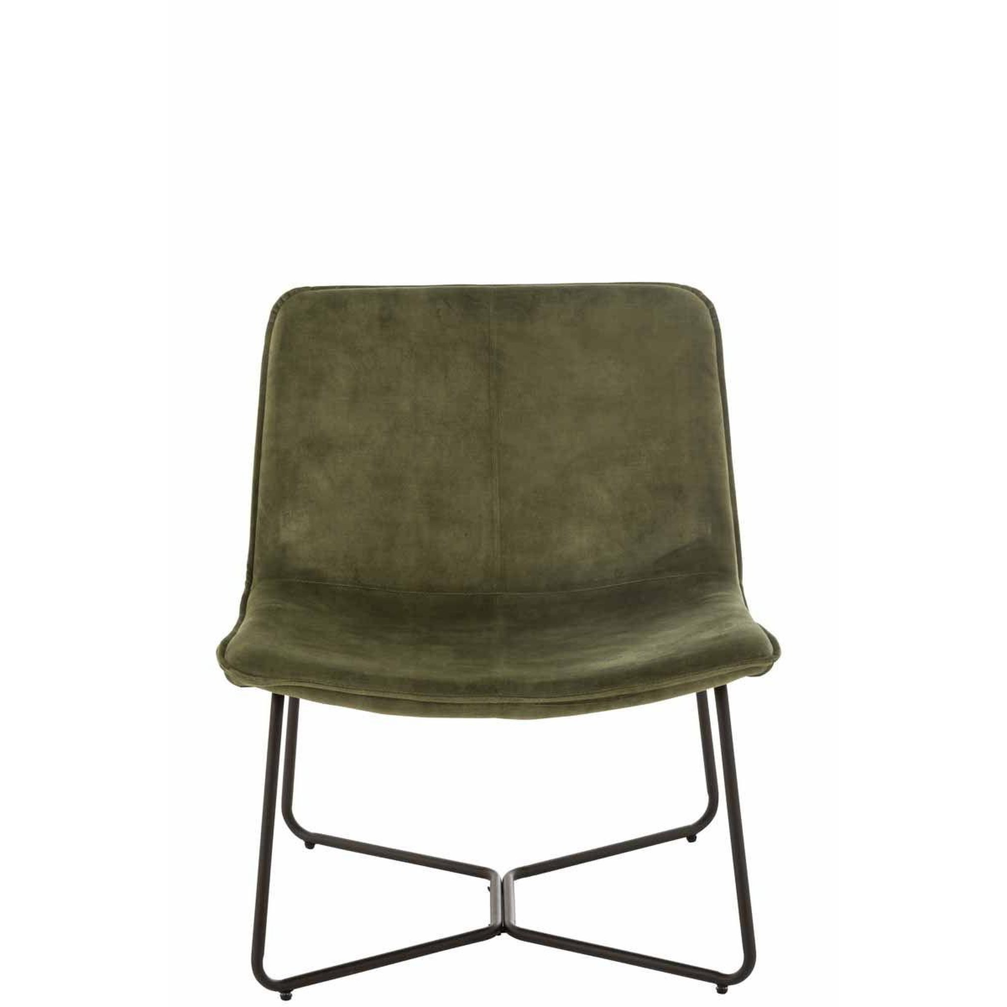 Voir la diapositive 2 : J-LINE Fauteuil Lounge Design  Isabel  76cm Vert