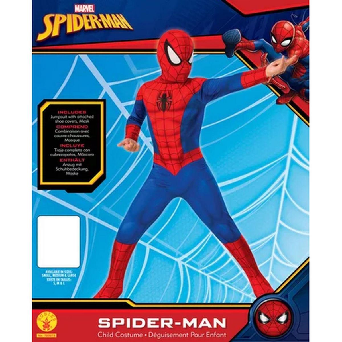 RUBIES Déguisement Spider-Man classique Taille L 7/8 ans