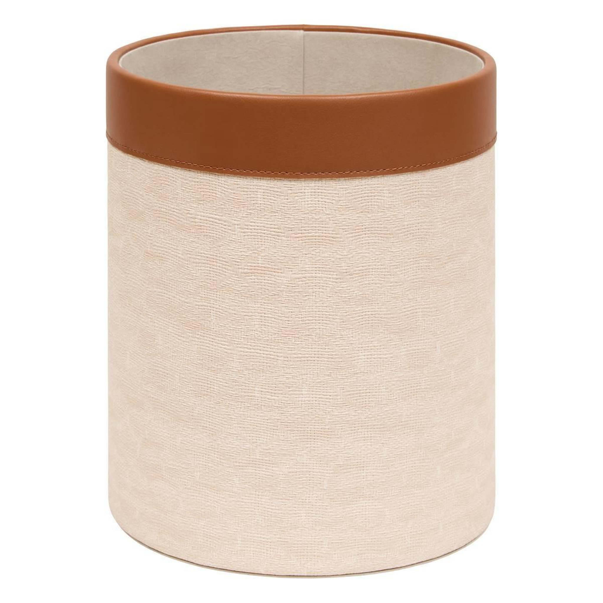 ATMOSPHERA Corbeille de Bureau Déco  Whisky  25cm Crème