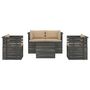 Voir la diapositive 3 : VIDAXL Salon palette de jardin 5 pcs avec coussins Bois de pin massif