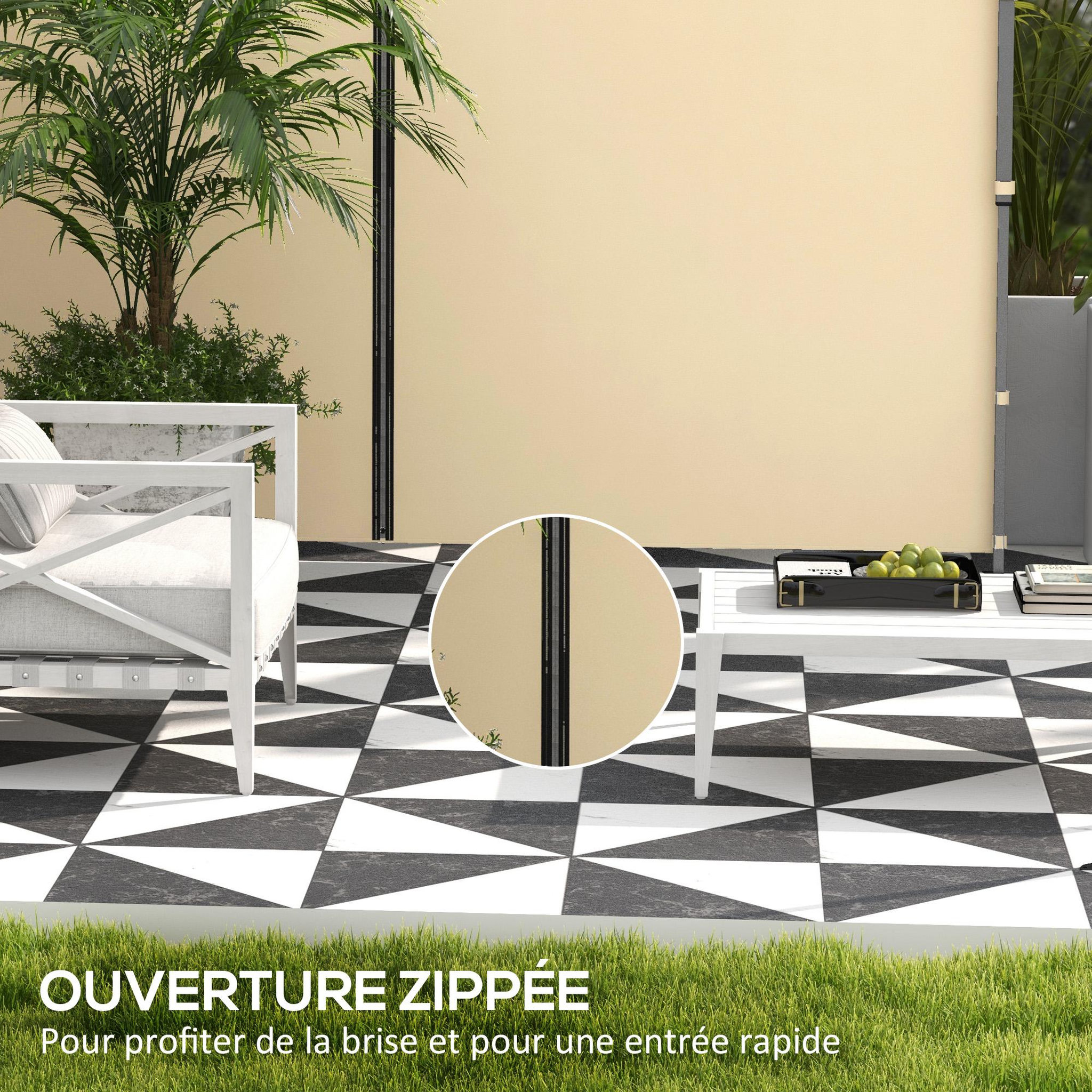 Voir la diapositive 4 : OUTSUNNY Parois latérales de rechange barnum panneaux latéraux pour tonnelle 3 x 3 ou 3 x 6 m - lot de 2 pièces - beige