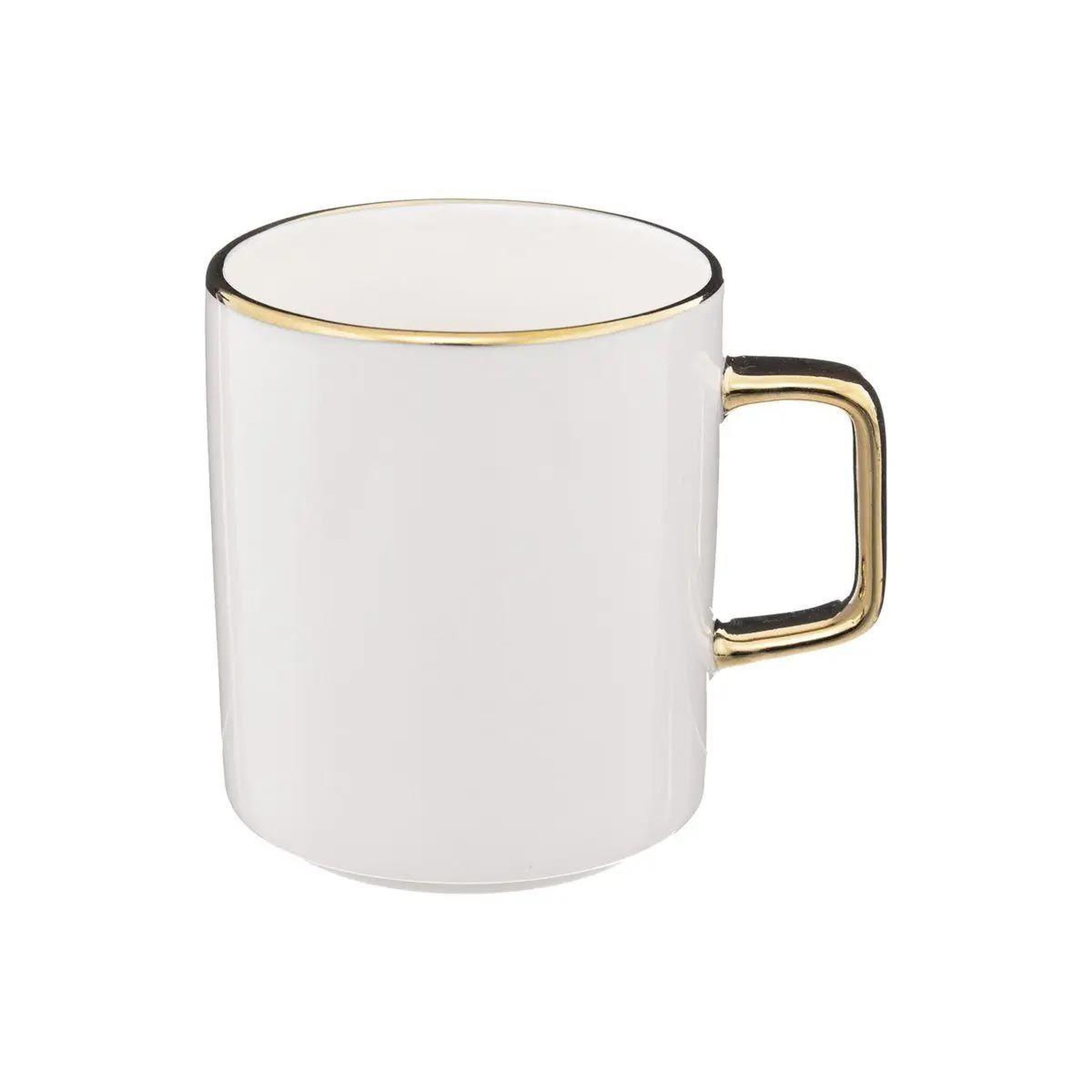 Voir la diapositive 2 : SECRET DE GOURMET Lot de 6 mugs en porcelaine  arya  35cl blanc