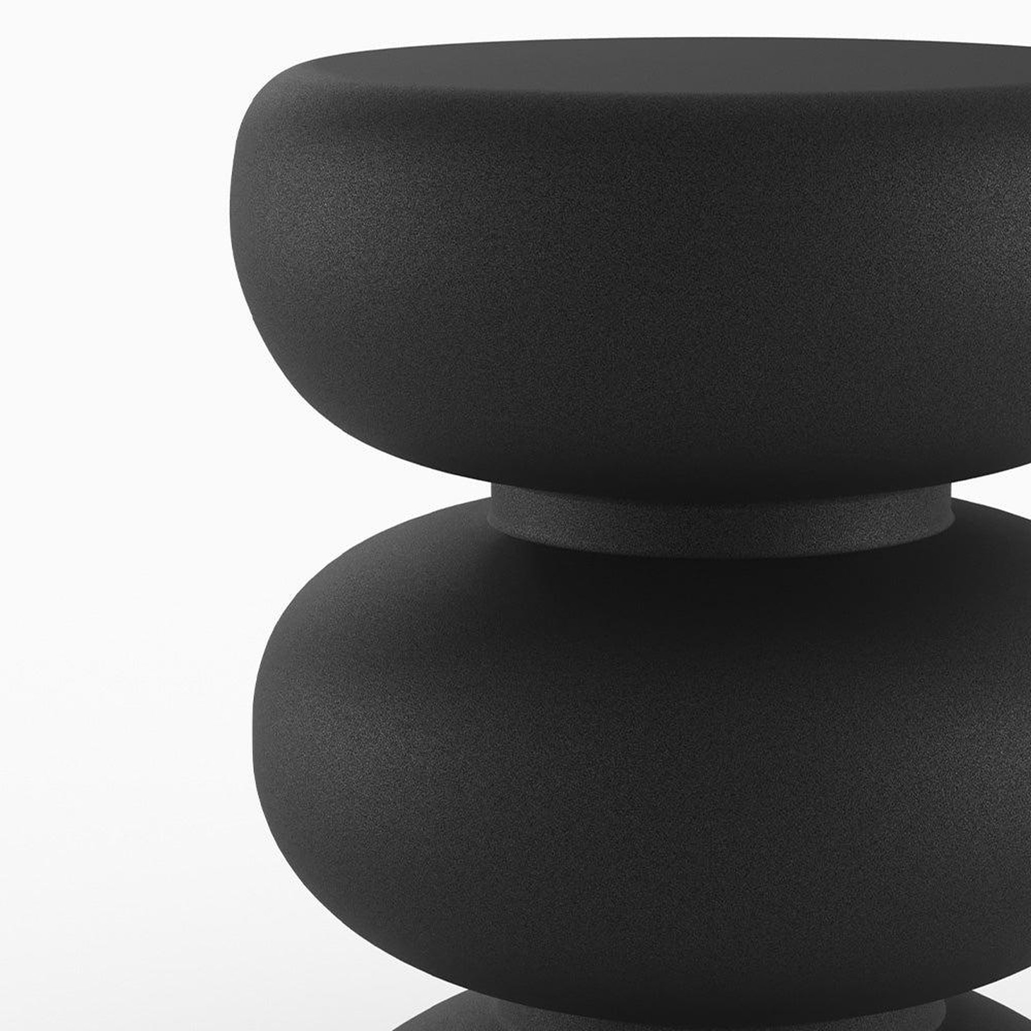 Voir la diapositive 3 : MAISON PAVANE Table d'appoint ronde en métal noir d35 cm-cléo