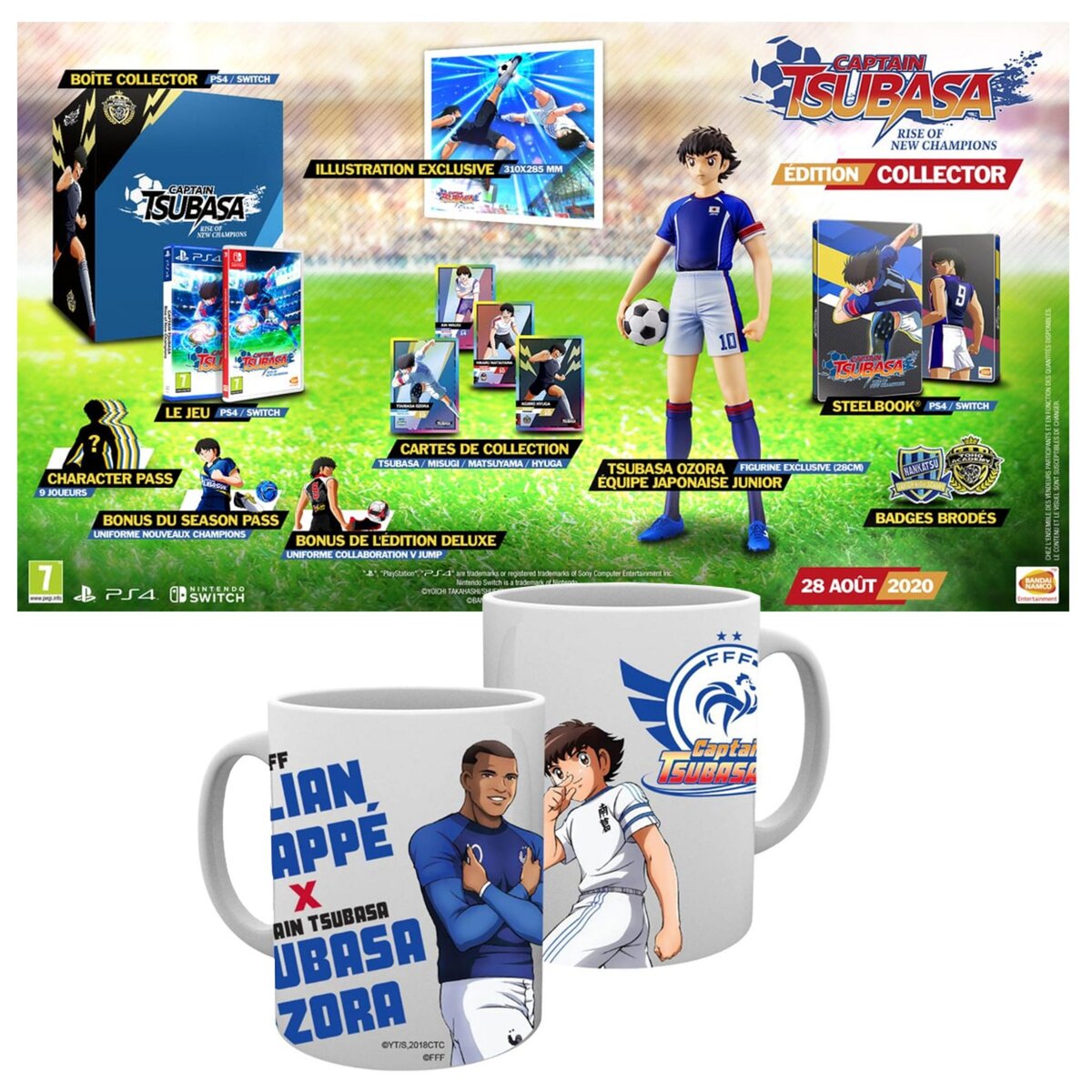 Captain Tsubasa Edition Collector Nintendo Switch + Mug Mbappe
