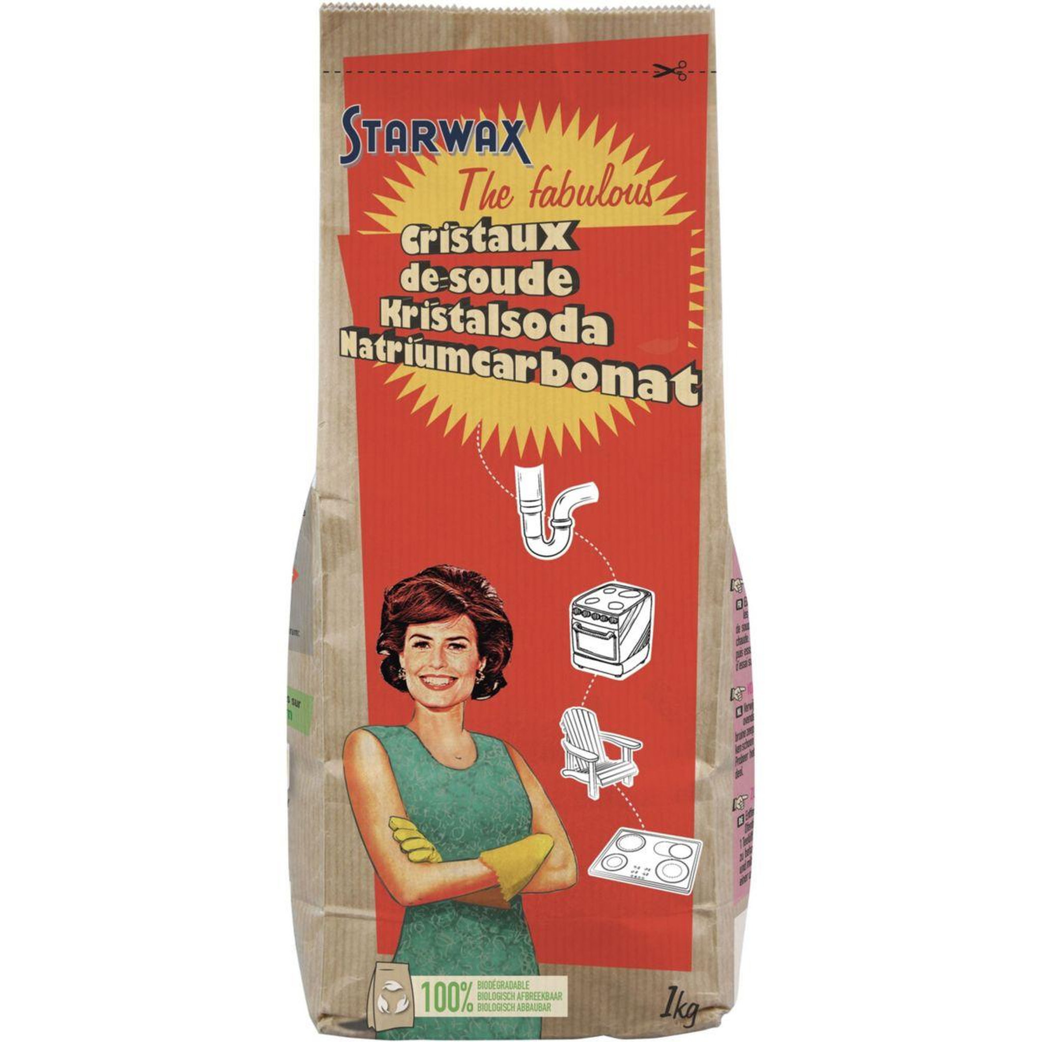 Starwax Nettoyant multi usages CRISTAUX DE SOUDE 1KG