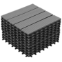 Voir la diapositive 6 : ID MARKET Lot de 10 dalles de terrasse WODHY clipsables bois composite gris 30 x 30 cm