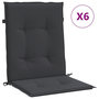 Voir la diapositive 2 : VIDAXL Coussins de chaise de jardin a dossier bas lot de 6 noir