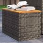 Voir la diapositive 1 : VIDAXL Tables d'appoint de jardin 2 pcs gris rotin bois massif