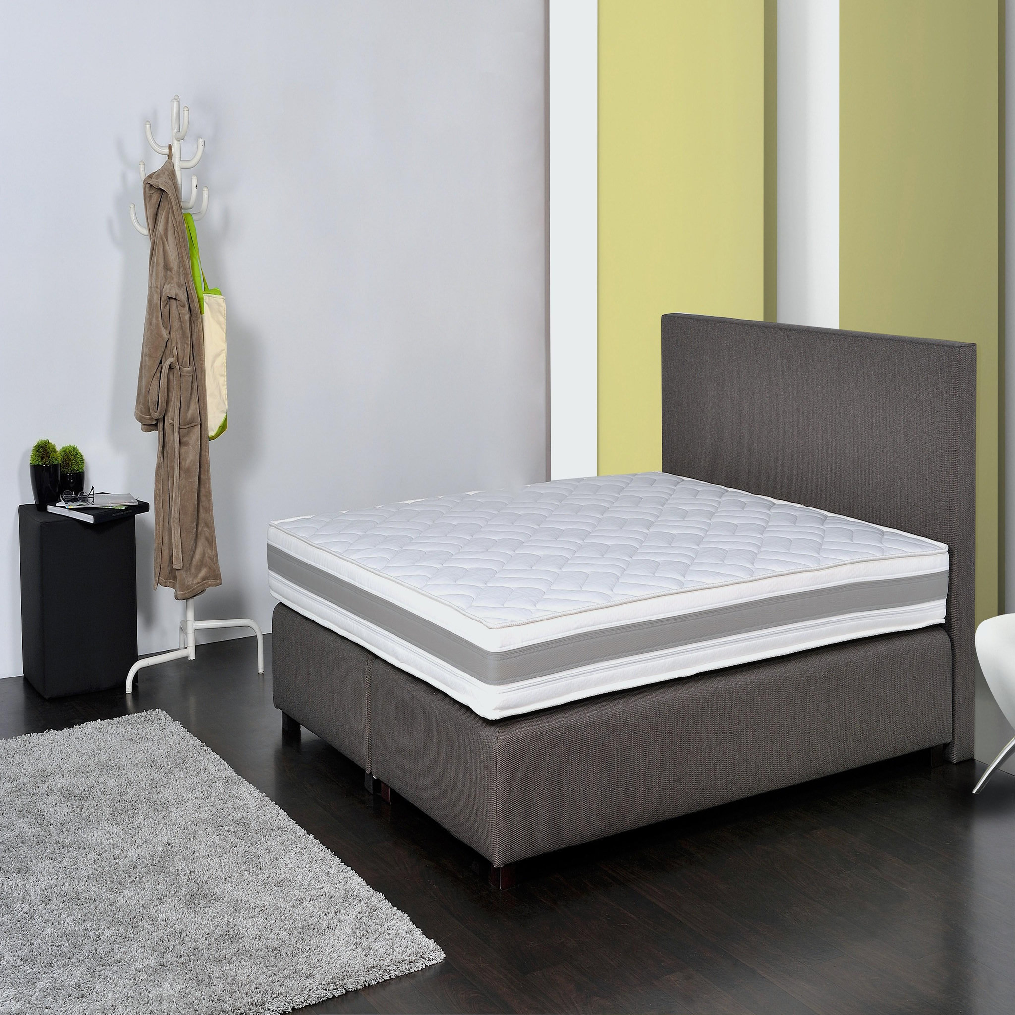 Voir la diapositive 2 : PRESTIGE Collection Ensemble complet Boxspring 160x200 cm JASMINE