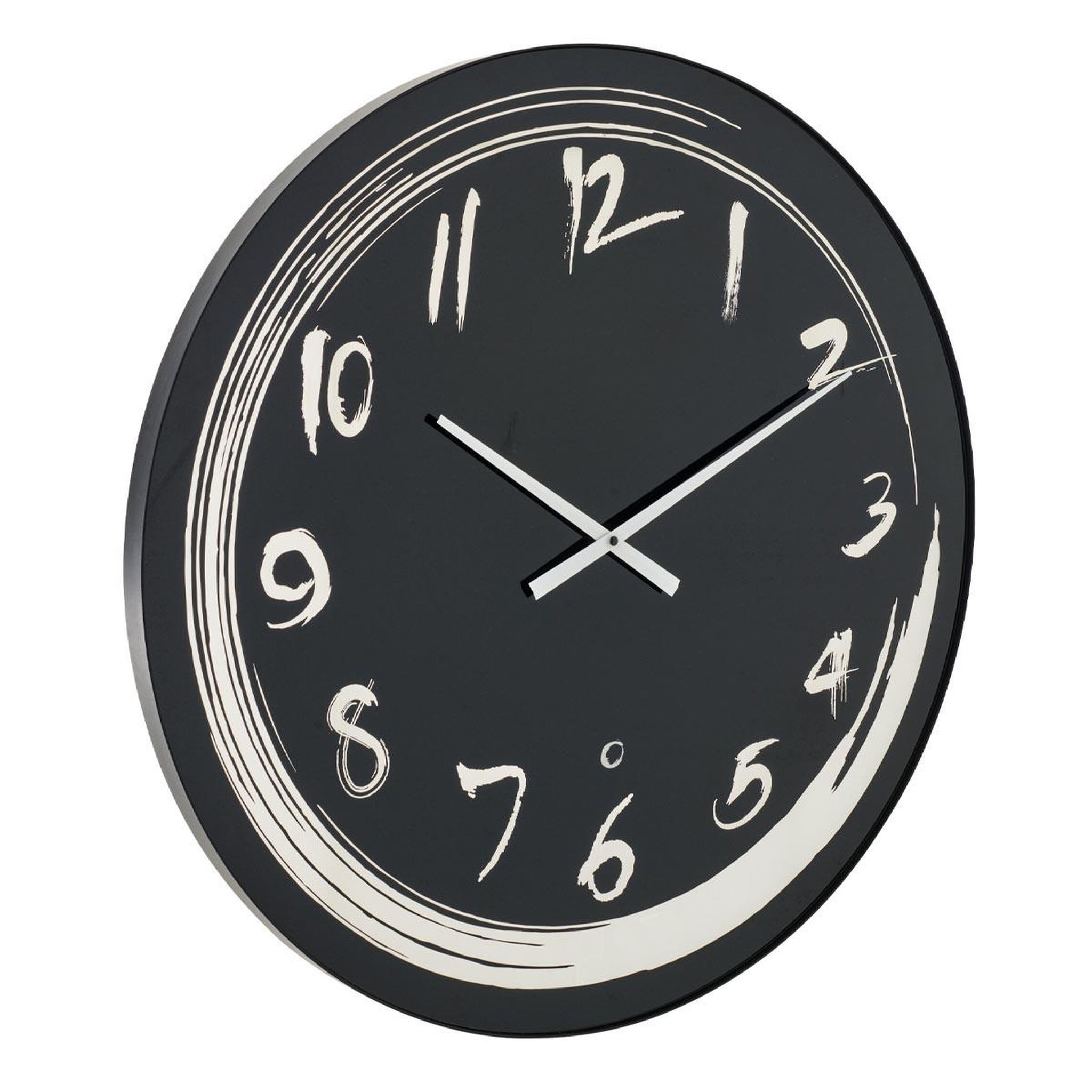 J-LINE Horloge murale à led  juanita  70cm noir & bleu