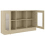 Voir la diapositive 5 : VIDAXL Armoire a vitrine Chene sonoma 120x30,5x70 cm Bois d'ingenierie