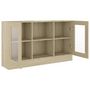 Voir la diapositive 5 : VIDAXL Armoire a vitrine Chene sonoma 120x30,5x70 cm Bois d'ingenierie