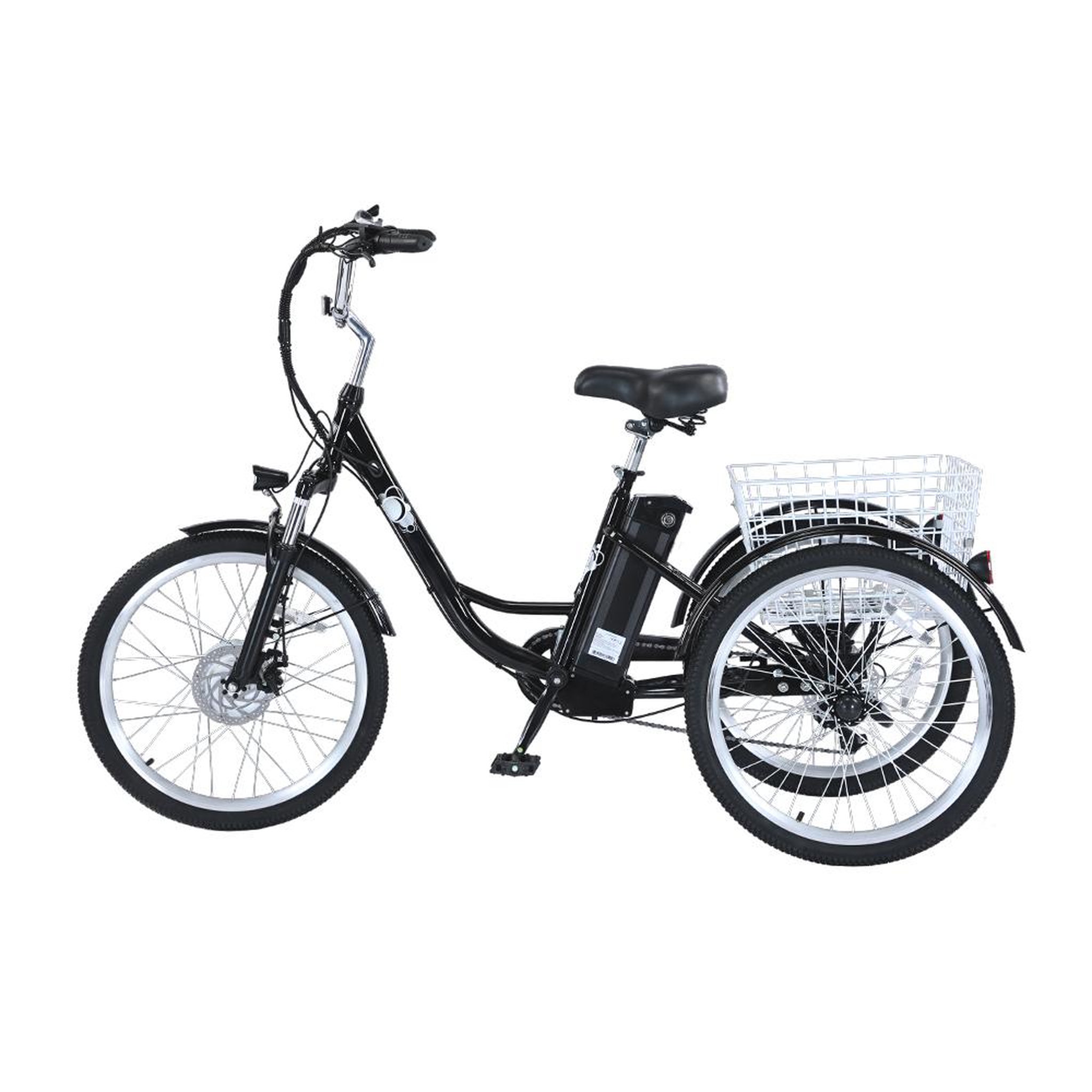 Voir la diapositive 5 : BEZIOR Tricycle électrique M300 24 , batterie 36V 15Ah, vélo urbain stable à 3 roues, noir