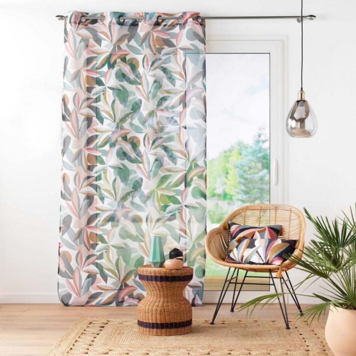 Paris Prix Rideau Voilage à Œillets  Lavinia  140x240cm Multicolore