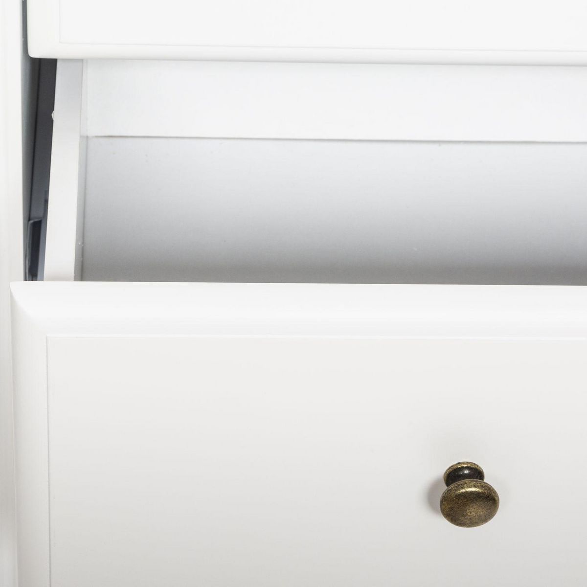 ATMOSPHERA Console design bois Solen - L. 110 x H. 85 cm - Blanc